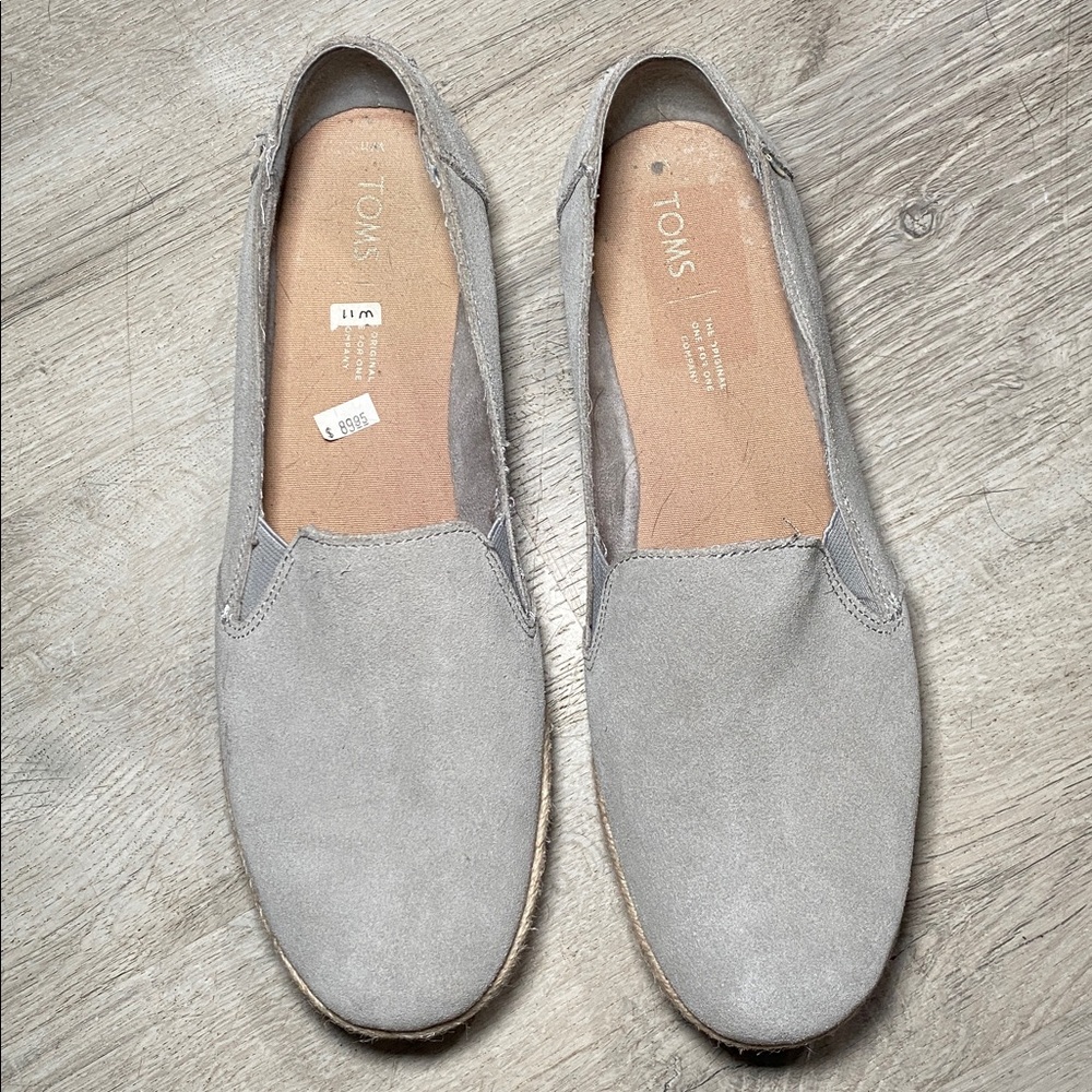 Toms Palma Drizzle Suede Espadrilles Slip Ons - Picture 2 of 10